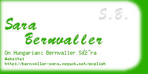 sara bernvaller business card